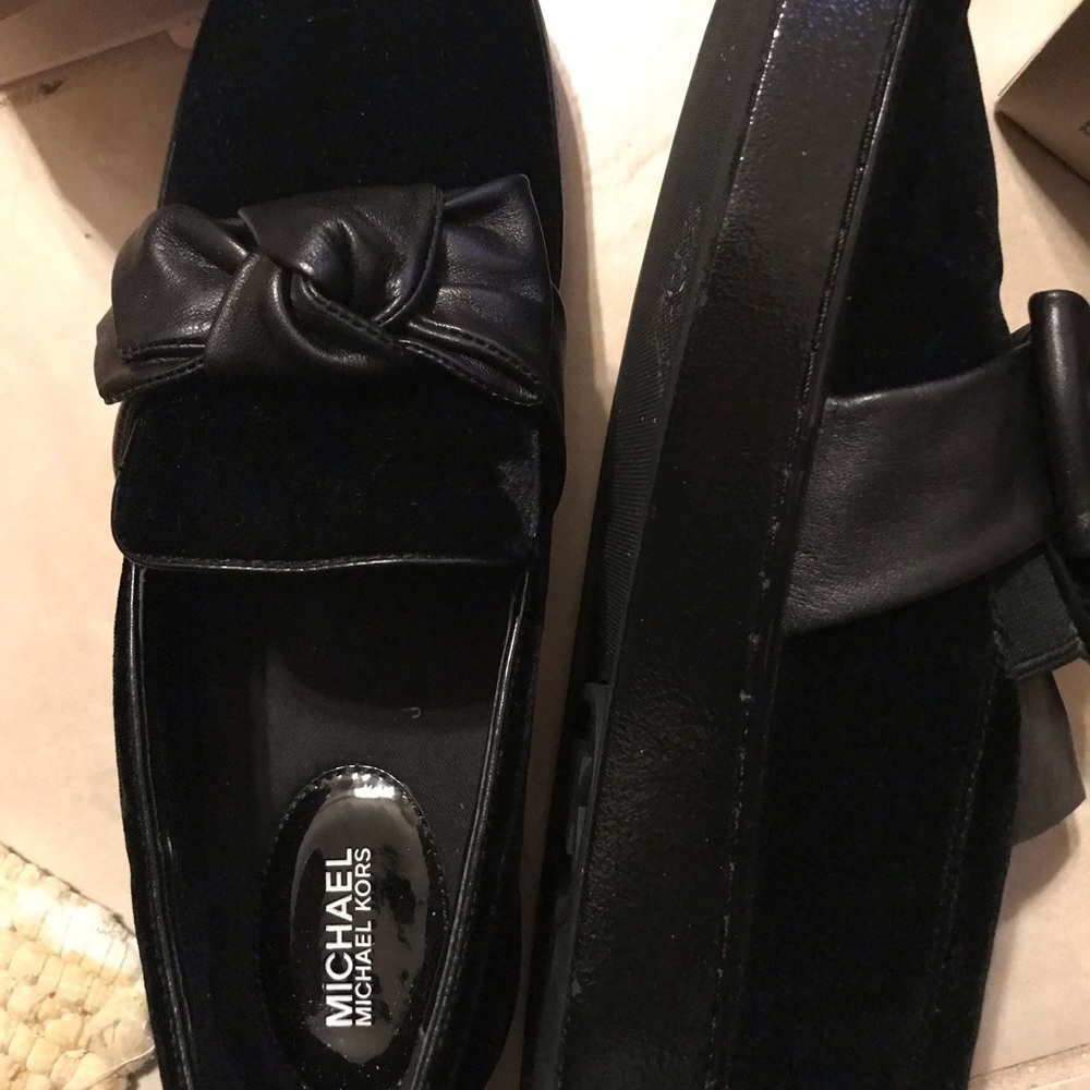 Size 11, new Michael Kors velvet/leather shoe